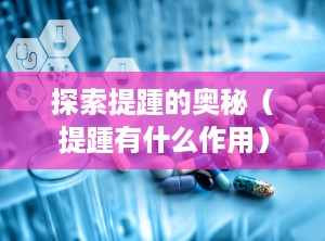 探索提踵的奥秘（提踵有什么作用）
