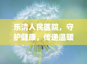 乐清人民医院，守护健康，传递温暖（乐清人民医院上班时间）