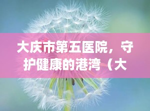 大庆市第五医院，守护健康的港湾（大庆市第五医院是三甲医院吗）