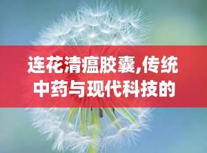 连花清瘟胶囊,传统中药与现代科技的结晶