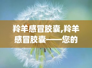 羚羊感冒胶囊,羚羊感冒胶囊——您的感冒克星