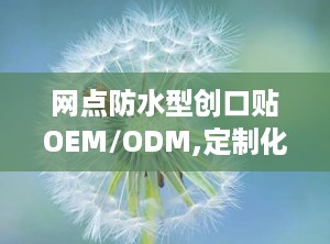 网点防水型创口贴OEM/ODM,定制化医疗护理解决方案