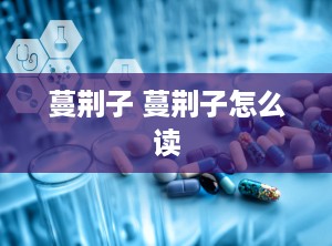 蔓荆子 蔓荆子怎么读