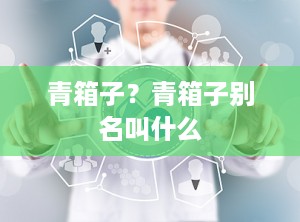 青箱子？青箱子别名叫什么