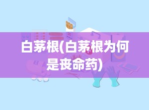 白茅根(白茅根为何是丧命药)