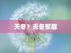 天冬？天冬聚脲