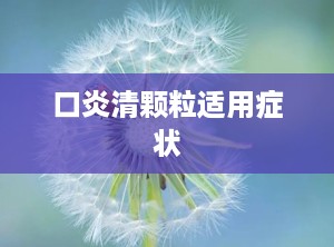 口炎清颗粒适用症状