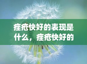 痤疮快好的表现是什么，痤疮快好的表现是什么症状