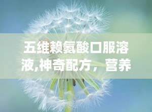 五维赖氨酸口服溶液,神奇配方，营养满分