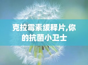 克拉霉素缓释片,你的抗菌小卫士