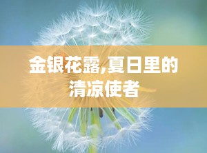 金银花露,夏日里的清凉使者