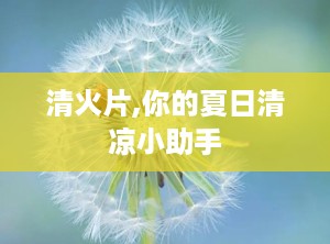 清火片,你的夏日清凉小助手