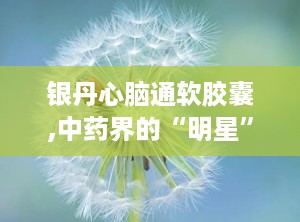 银丹心脑通软胶囊,中药界的“明星”
