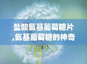 盐酸氨基葡萄糖片,氨基葡萄糖的神奇力量