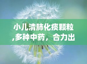 小儿清肺化痰颗粒,多种中药，合力出击