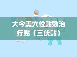 大今美穴位贴敷治疗贴（三伏贴）