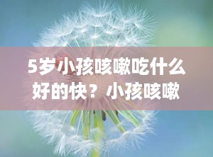 5岁小孩咳嗽吃什么好的快？小孩咳嗽是什么原因
