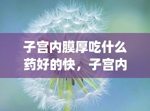子宫内膜厚吃什么药好的快，子宫内膜厚的原因