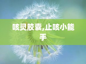 咳灵胶囊,止咳小能手