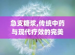 急支糖浆,传统中药与现代疗效的完美结合