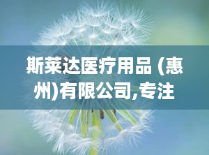 斯莱达医疗用品 (惠州)有限公司,专注品质创新，助力全球公共卫生事业