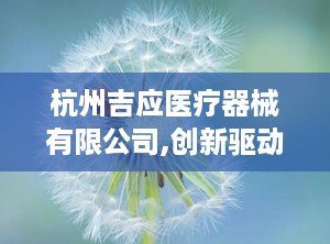 杭州吉应医疗器械有限公司,创新驱动，守护健康未来