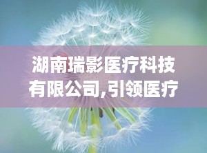 湖南瑞影医疗科技有限公司,引领医疗影像技术革新之路