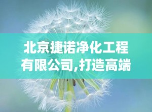 北京捷诺净化工程有限公司,打造高端洁净环境解决方案的领军者