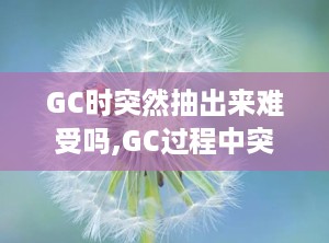 GC时突然抽出来难受吗,GC过程中突然中断的体验与女性高潮特征解析
