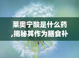 莱奥宁酸是什么药,揭秘其作为膳食补充剂与保健食品的双重身份与功效