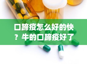 口蹄疫怎么好的快？牛的口蹄疫好了以后怎样喂牛
