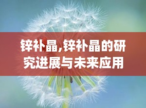 锌补晶,锌补晶的研究进展与未来应用前景