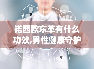 诺西欧东革有什么功效,男性健康守护神，五大功效助力活力人生”