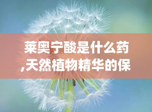 莱奥宁酸是什么药,天然植物精华的保健与美容之选
