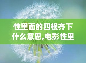 性里面的四根齐下什么意思,电影性里面的四根齐下中的幽默与哲理