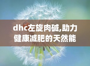 dhc左旋肉碱,助力健康减肥的天然能量助推剂