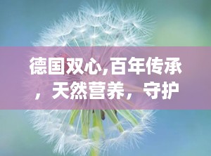 德国双心,百年传承，天然营养，守护健康之路