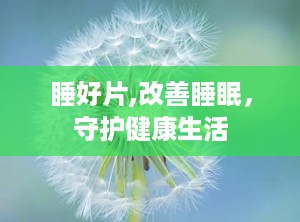 睡好片,改善睡眠，守护健康生活