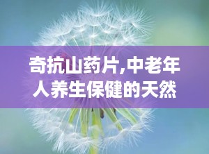 奇抗山药片,中老年人养生保健的天然良药”