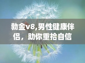 勃金v8,男性健康伴侣，助你重拾自信与活力”