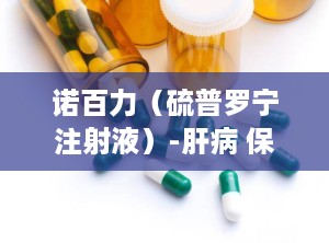 诺百力（硫普罗宁注射液）-肝病 保肝,肝病患者的保肝守护神