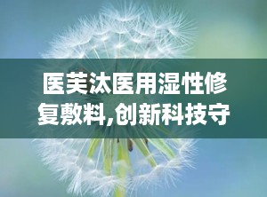 医芙汰医用湿性修复敷料,创新科技守护肌肤健康，专业修复敷料引领护肤新潮流