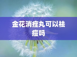 金花消痤丸可以祛痘吗