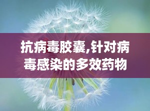 抗病毒胶囊,针对病毒感染的多效药物解析