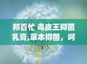 邦百忙 毒皮王抑菌乳膏,草本抑菌，呵护肌肤健康新选择