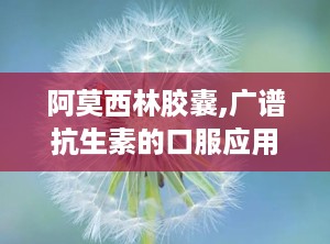 阿莫西林胶囊,广谱抗生素的口服应用与注意事项