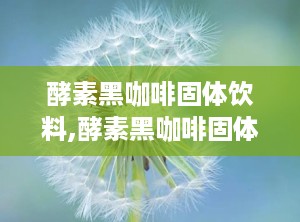 酵素黑咖啡固体饮料,酵素黑咖啡固体饮料的神奇功效解析