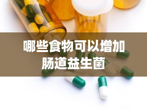 哪些食物可以增加肠道益生菌